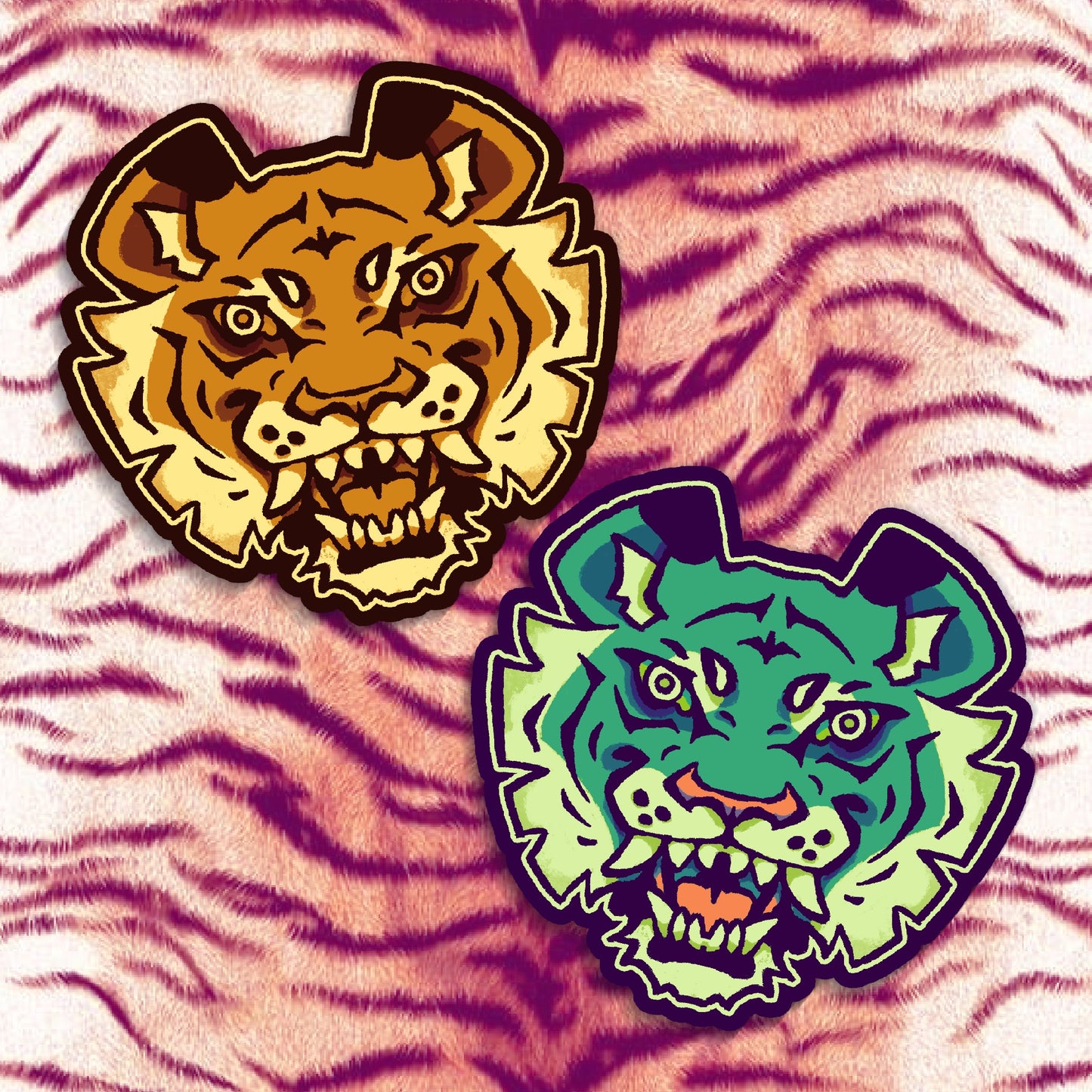Grinning tiger - Sticker