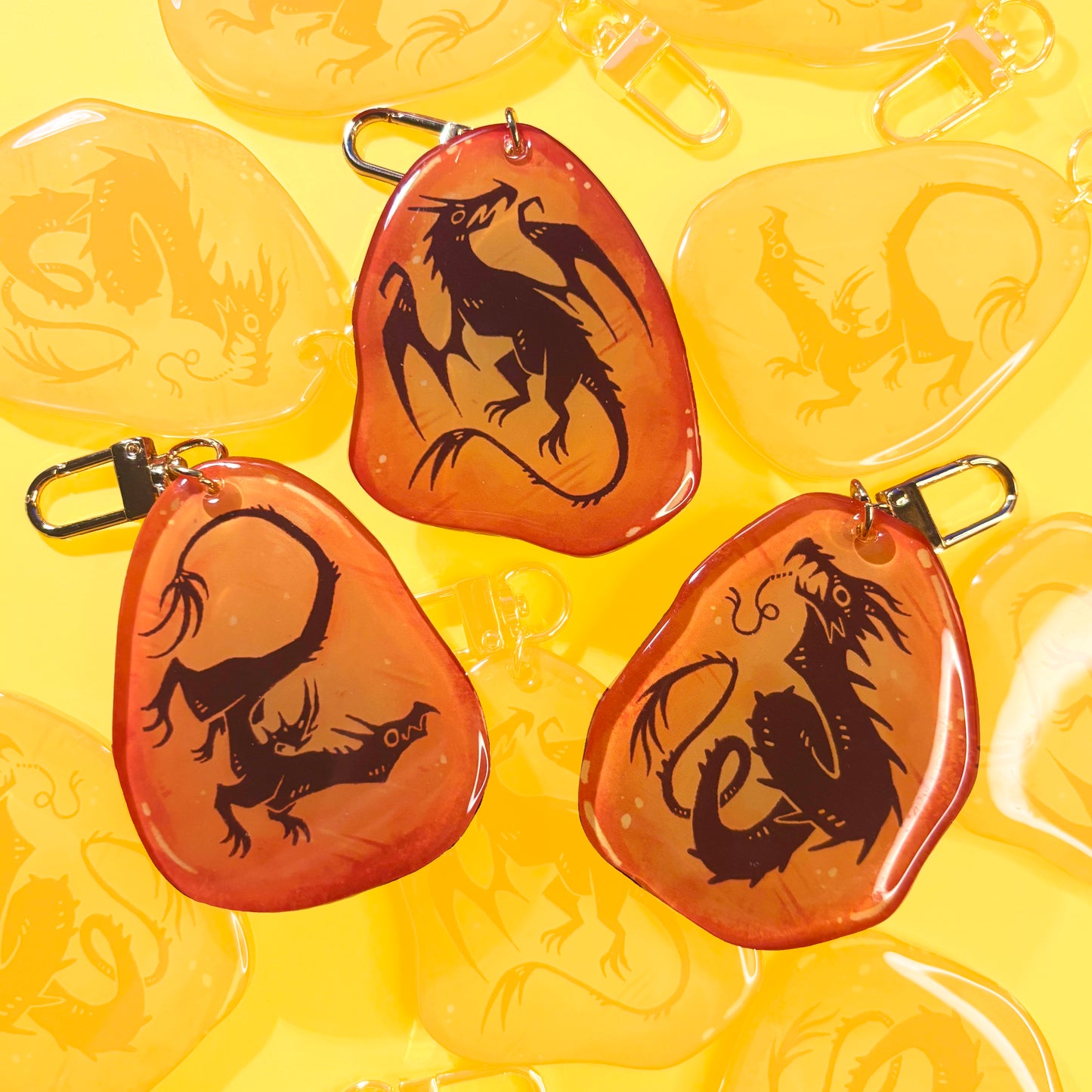 Amber Dragons - Keychains
