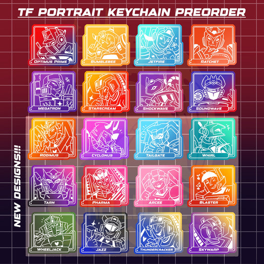 [PREORDER] TRANSFORMER PORTRAITS - Keychains