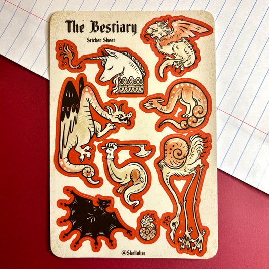 The Bestiary - Sticker Sheet