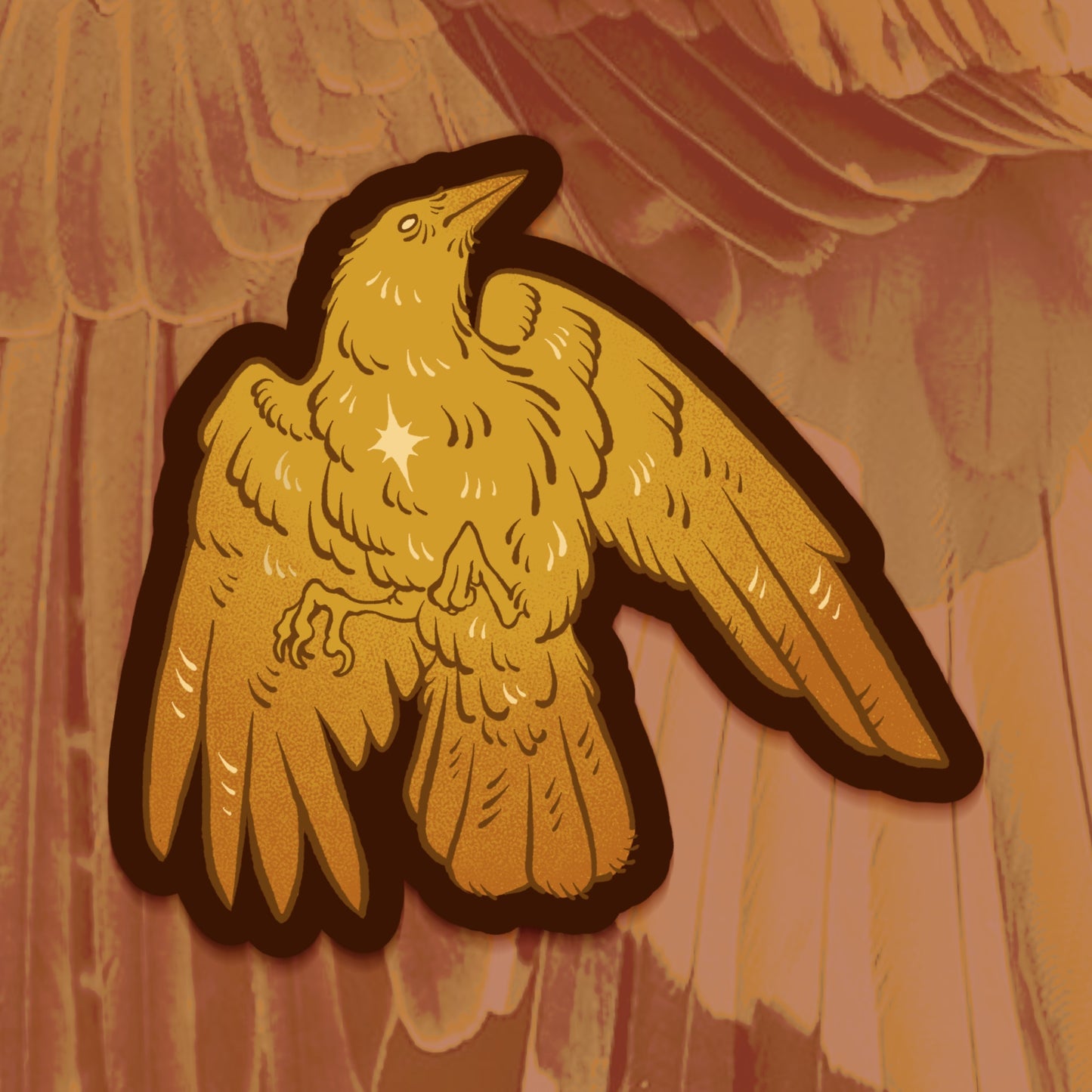 Golden Crow - Sticker